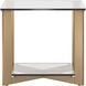 Xavier 23.75 X 23.75 inch Antique Brass Side Table